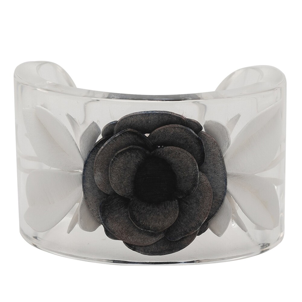 Chanel Lucite Camellia Cuff Bracelet #272440C62B
